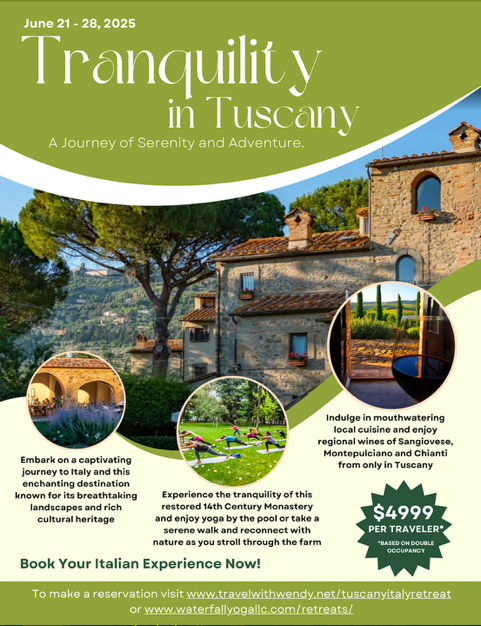flyer for tuscany retreat